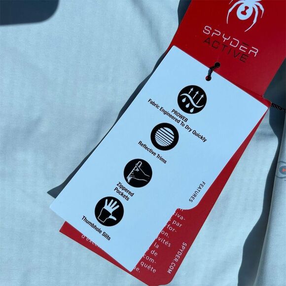 Spyder Women's S 1/4 Zip Pullover Moisture-Wicking Thumbholes Reflective NWT - Picture 7 of 8